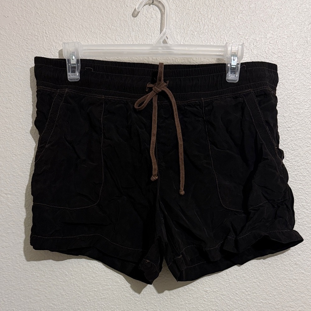 Hard Tail Forever Shorts Women's Size L Slouchy Cupro Black Brown